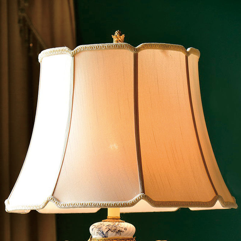 High-End Oriental Ceramic Table Lamp, Antique Retro Hotel Lighting, Popular Handcrafted Living Room Desk Light