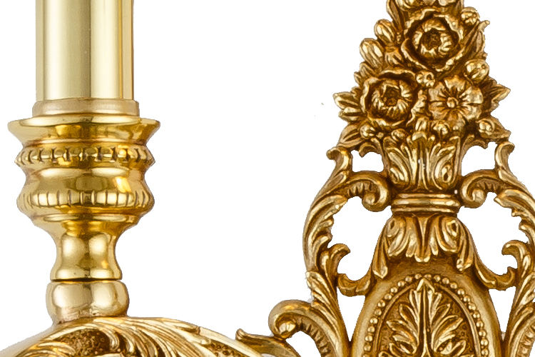Antique Dual Arm Wall Sconce, Luxury Copper Brass and Wooden Wall Light with Fabric Shades for Bedroom and Villa Decor