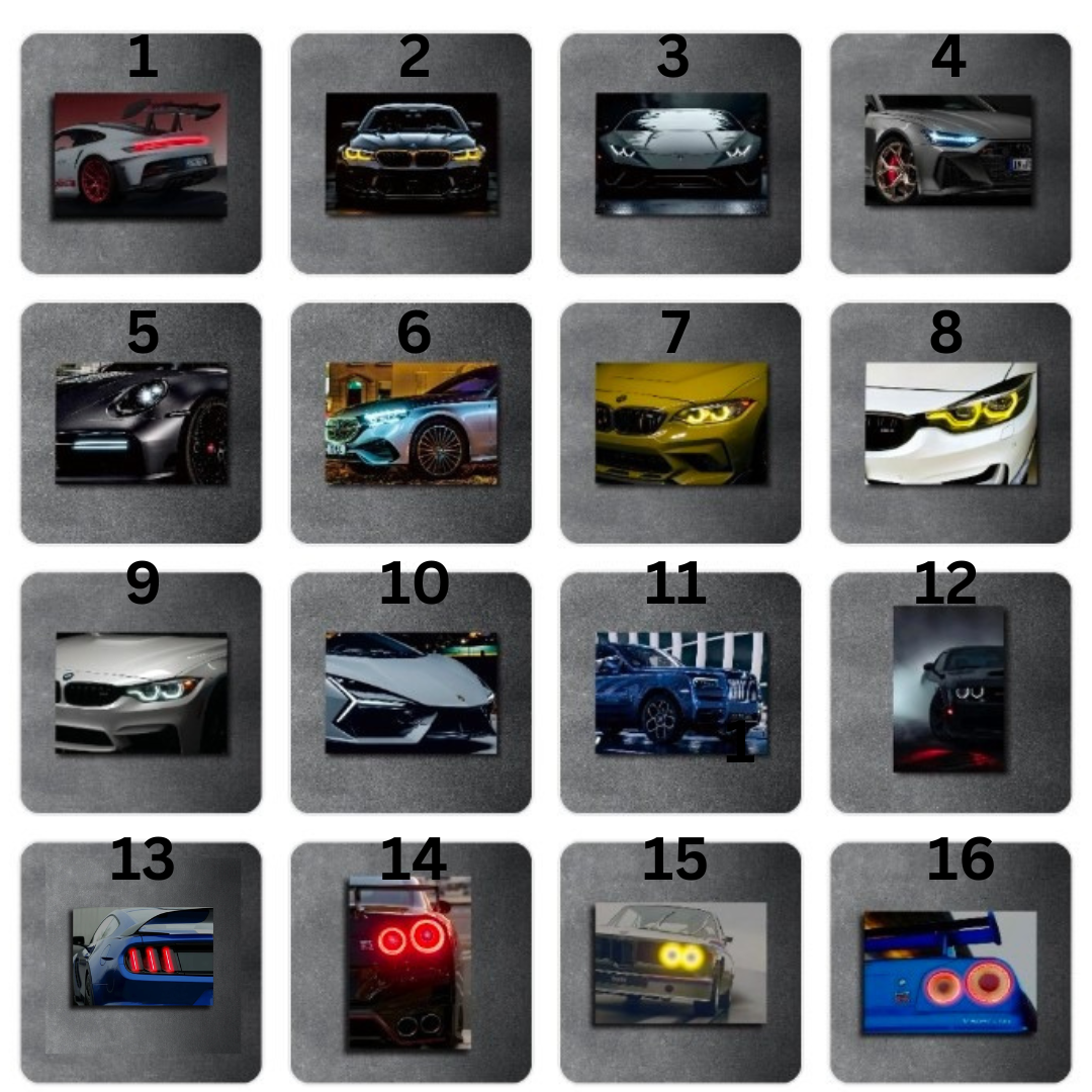 Monochrome LED Motorsport wall decor series