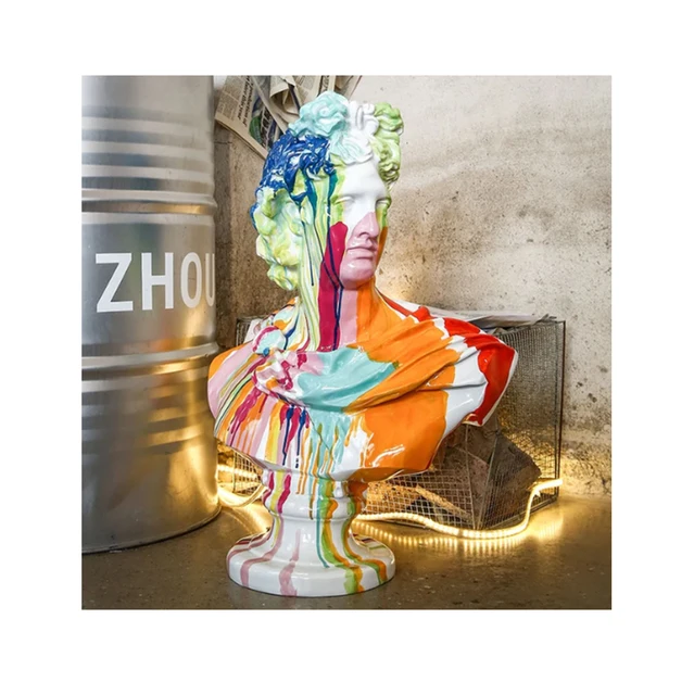 David statue abstract paints textures big size desktop decor