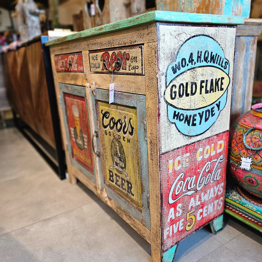 Vintage Style Cabinet, Retro Style Furniture, Bar Cabinet, Old Storage Cabinet