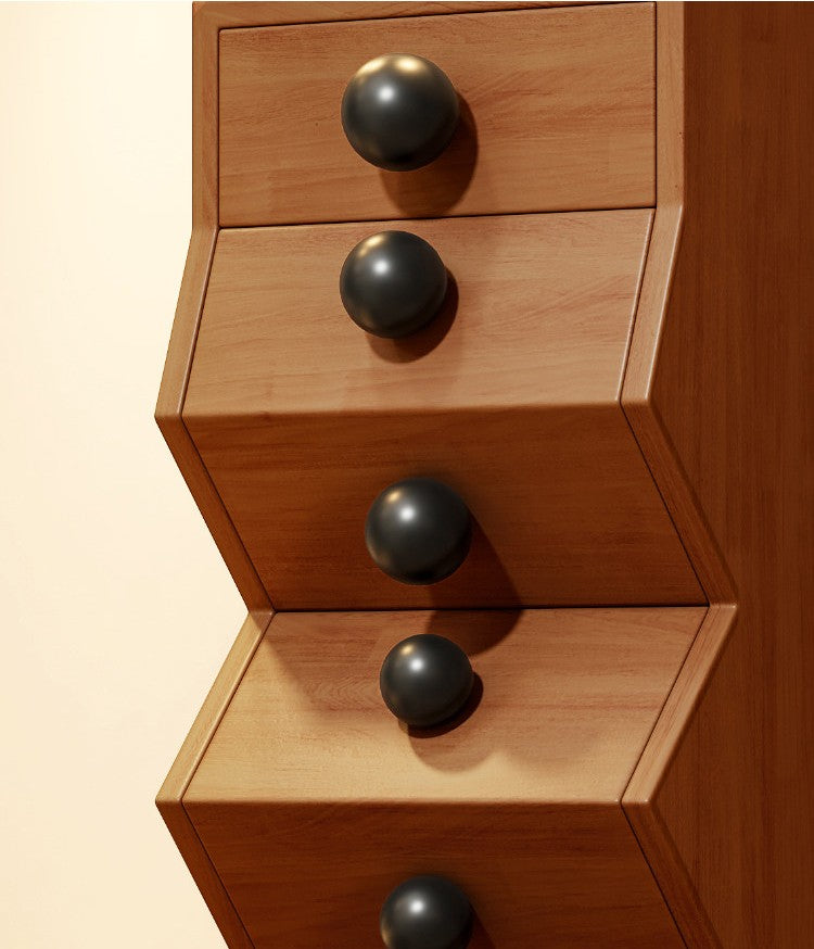 47-Inch Solid Wood Tall Chest with 8 Drawers, Walnut Finish