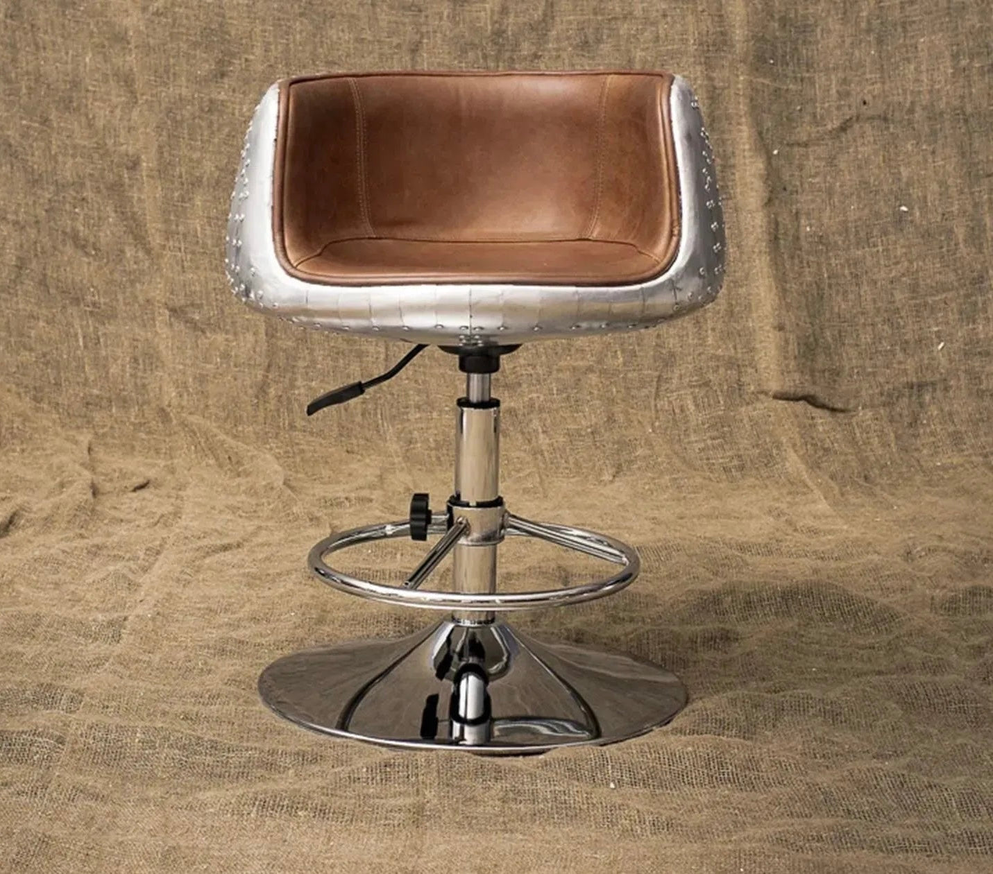 aviation chair, Revolving Chair, Bar Stool, Retro Furniture, Vintage Metal Chair