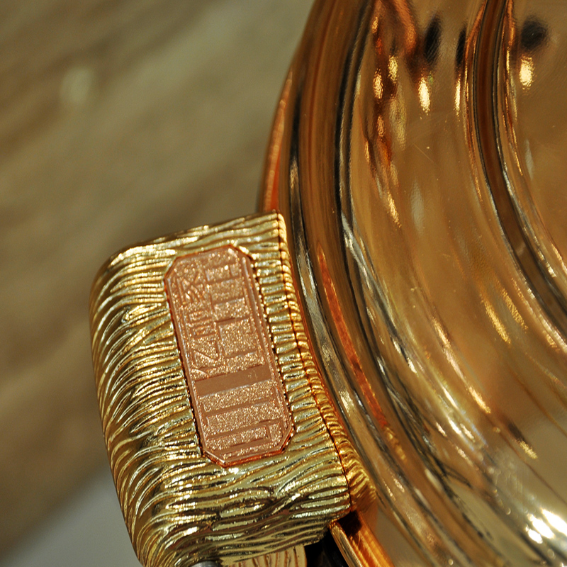 Gold Tone Step Trash Can with Lid, Round Pedal Waste Bin with Mirror Gold Finish, Luxury Style Garbage Can for Bathroom, Living Room, Bedroom, Office, Kitchen, Toilet, and Vanity Area