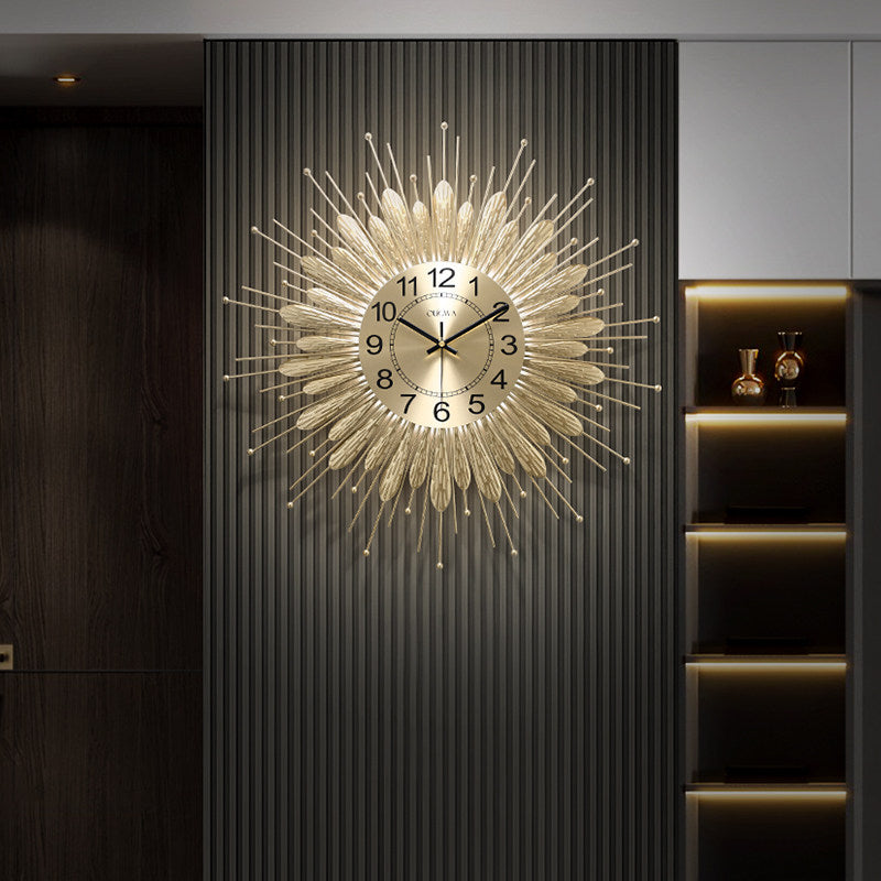 Modern Decorative Wall Clock for Living Room, Luxury Wall-Mounted Home Clock for Bedroom, Dining Room, Entryway or Office