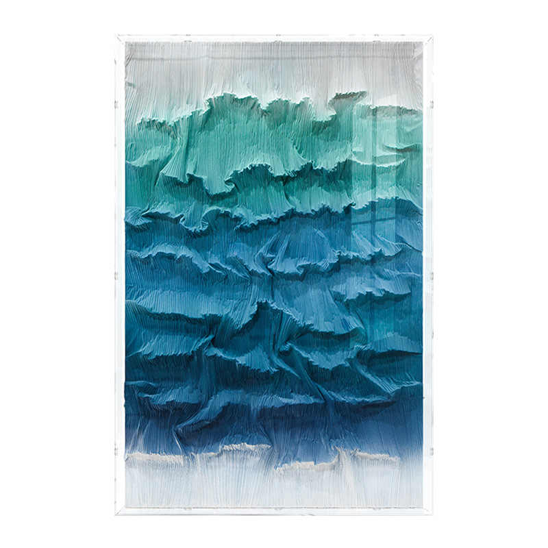 Luxury Modern 3D Acrylic Textile Wall Art – Large Atmospheric Living Room & Hallway Decor, Handmade Install Piece