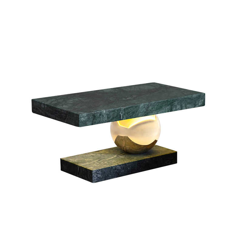 Black Marble Artistic Table Lamp, Postmodern Luxury Ambient Desk Light, Designer Living Room, Bedroom, Villa Accent Lamp