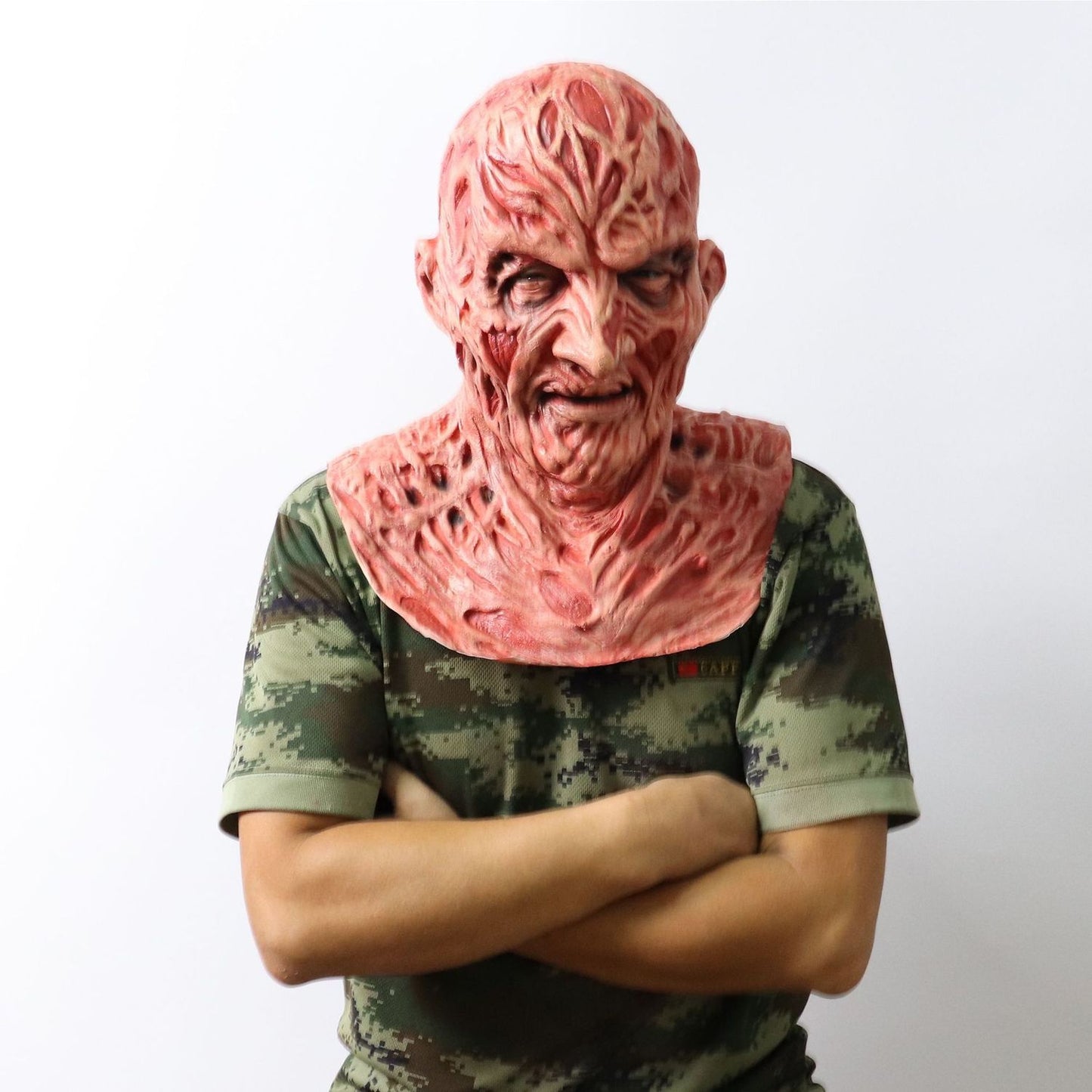 Freddy Zombie Latex Mask A – Burned Flesh Horror Head for Halloween, Biohazard, Jason & Movie Undead Cosplay