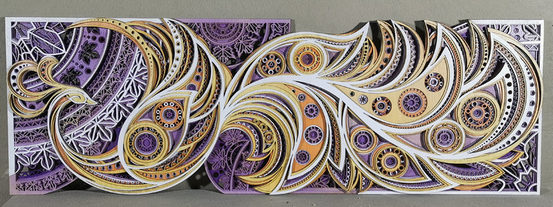 Mandala Phoenix 3D Layered Wall Art – Hotel & Home Decorative Sculpture, Unique Boutique Guesthouse Accent, Artistic Handcrafted Hanging Panel