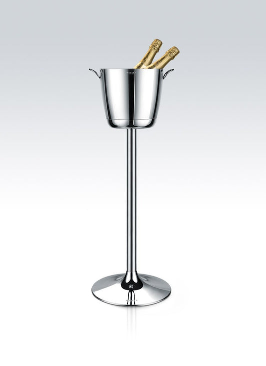 Minimalist Luxury Tall Wine Ice Bucket – Double-Loop Standing Champagne Cooler, Stainless Steel 6L, For Home & Hospitality Decor