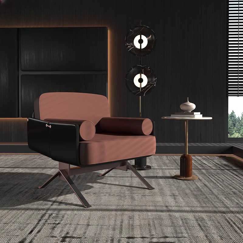 Modern Luxury Designer Single Sofa Chair, Hotel Living Room Accent Chair for Sample Room, Leisure Area Seating