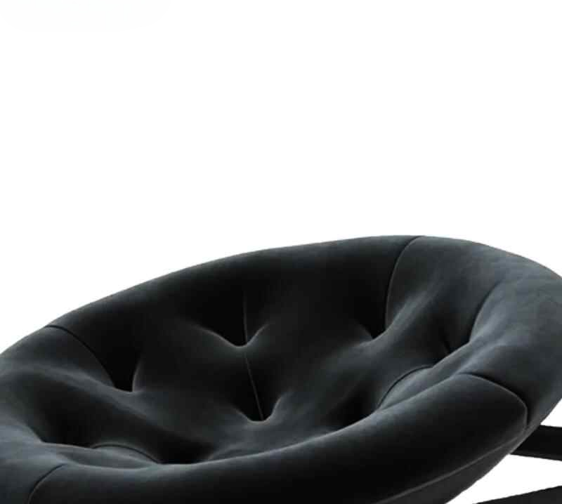 Contemporary Designer Lounge Chair, Duality Fiberglass Upholstered Accent Chair with Stainless Steel Base – Modern Single Sofa for Living Room or Office