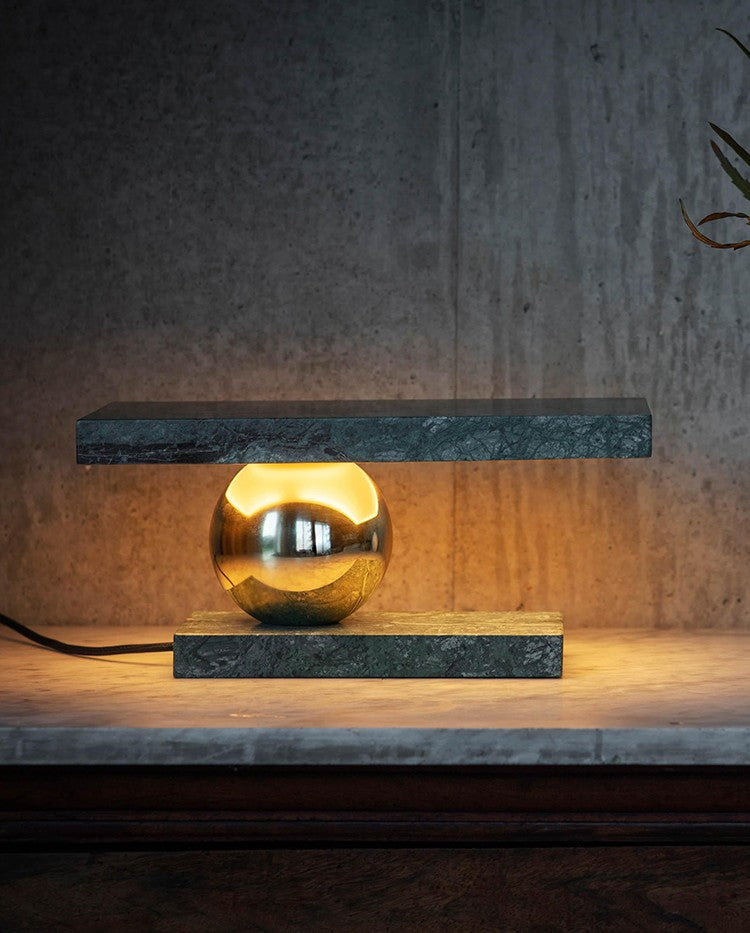 Black Marble Artistic Table Lamp, Postmodern Luxury Ambient Desk Light, Designer Living Room, Bedroom, Villa Accent Lamp