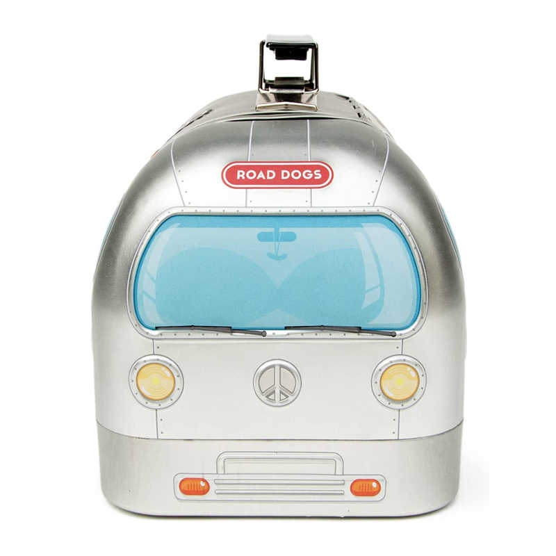 Retro Food Truck Lunch Box – Vintage Airstream Trailer Bento Container, Creative Storage Box for Kids and Adults, British Designer Camping Style