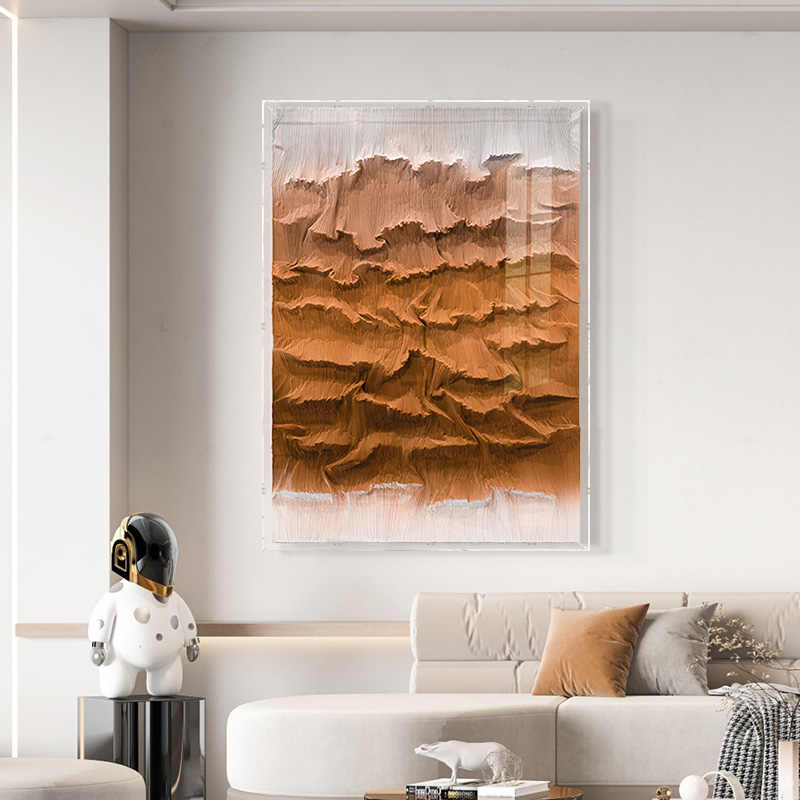 Luxury Modern 3D Acrylic Wall Art – Large Handcrafted Textile Panel for Entryway, Corridor, Living Room