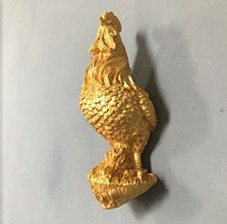 Gold Rooster Zodiac Animal Head Wall Decor, Sculpture for Entryway, Living Room, Bar, Indoor/Outdoor