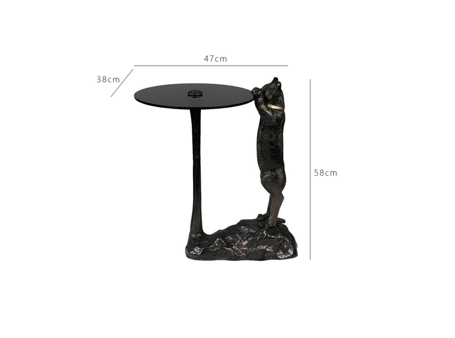 Cat Side Table – Modern Fiberglass Sculpture Table, Artistic Animal End Table for Living Room, Bar, Lounge, or Creative Furniture Accent