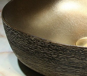 Luxury Gold Square Ceramic Wash Basin – Modern Art Vessel Sink for Hotel, Bathroom, Home Countertop