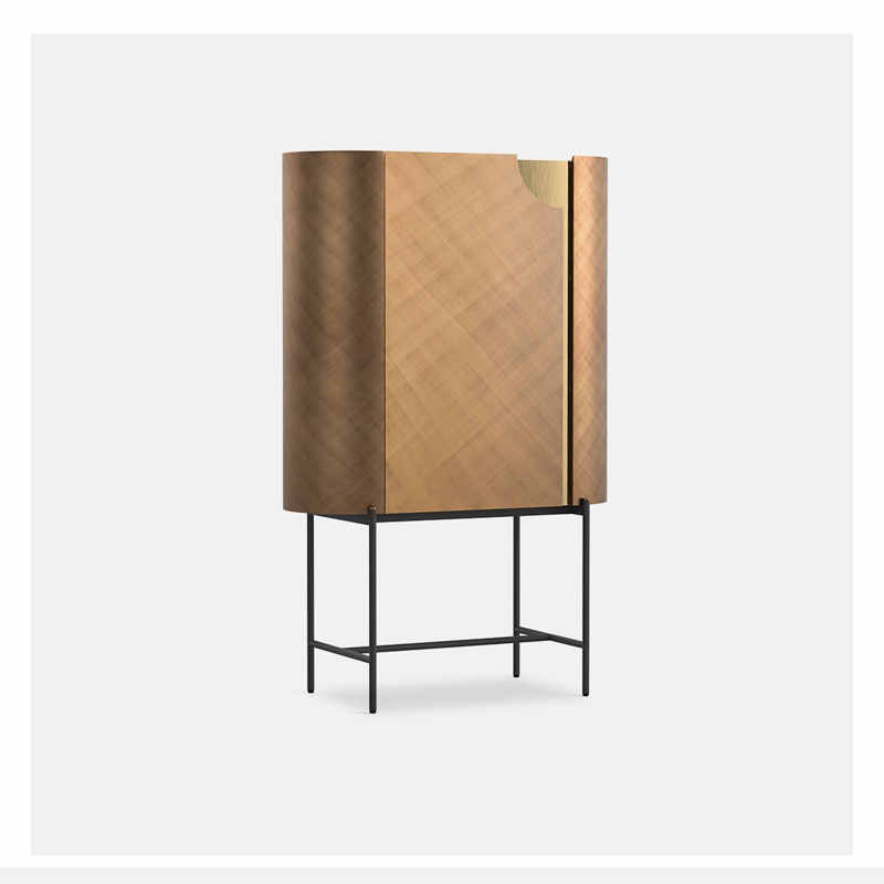 Minimalist High-Leg Sideboard Cabinet, Modern Luxury Storage Buffet for Living Room & Dining Room