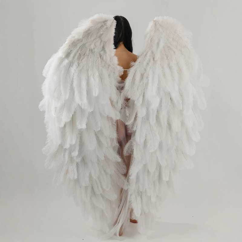 Large White Angel Feather Wings – Adult Runway, Stage Show, and Studio Photography Costume Prop
