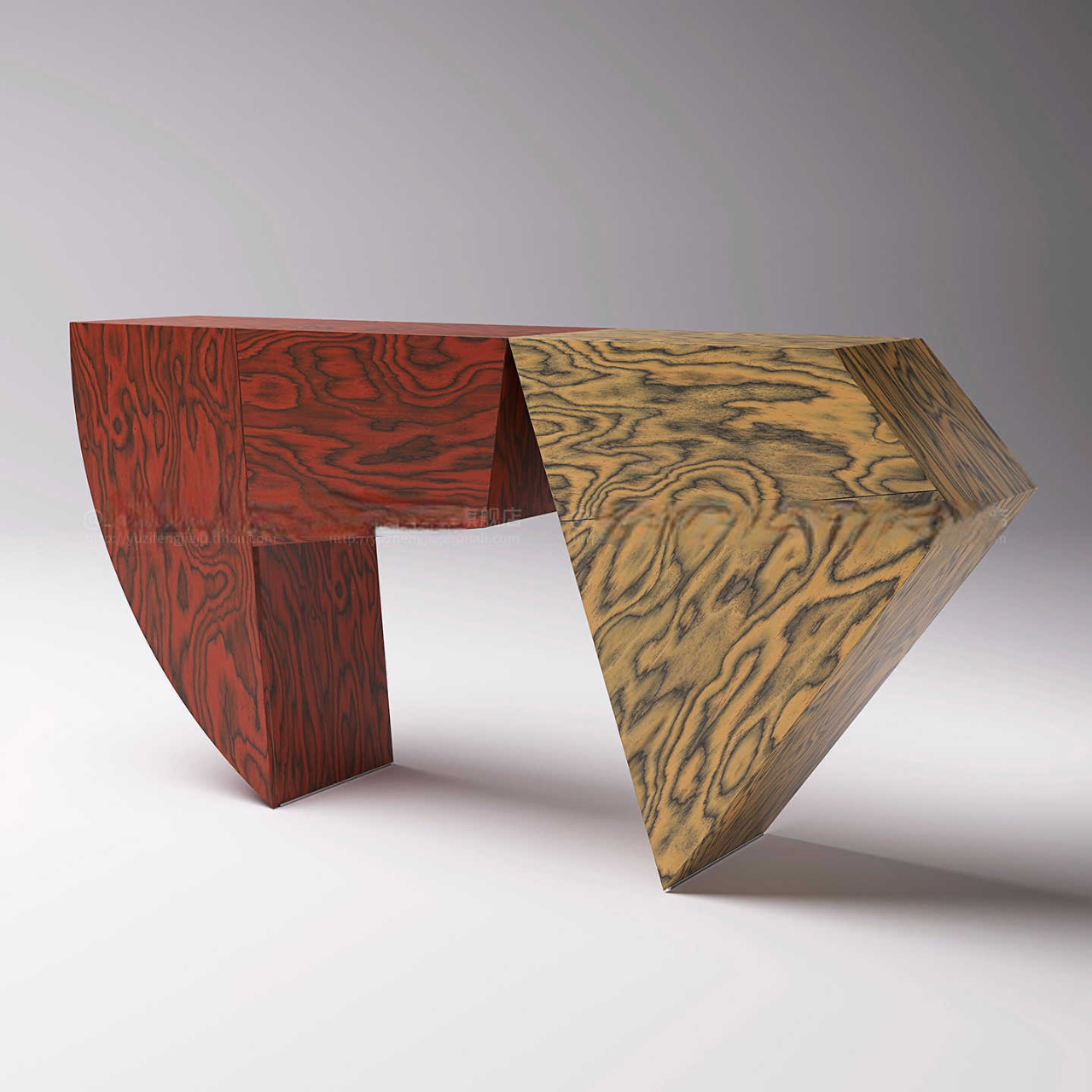 Modern Luxury Style Solid Wood Entryway Console Table, Artistic Foyer Sideboard, High-End Storage Cabinet
