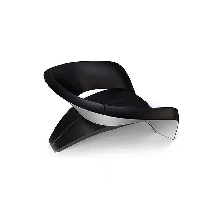 Modern Sculptural Fiberglass Lounge Chair, Creative Designer Soft Armchair for Living Room, Hotel Lobby, Sales Center
