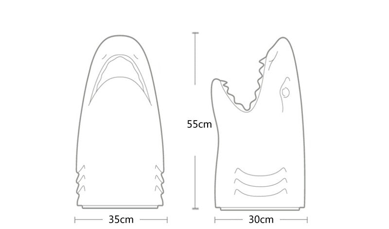 Shark Umbrella Stand – Creative Animal-Shaped Storage Bin for Home Entryway, Hotel Lobby & Commercial Display