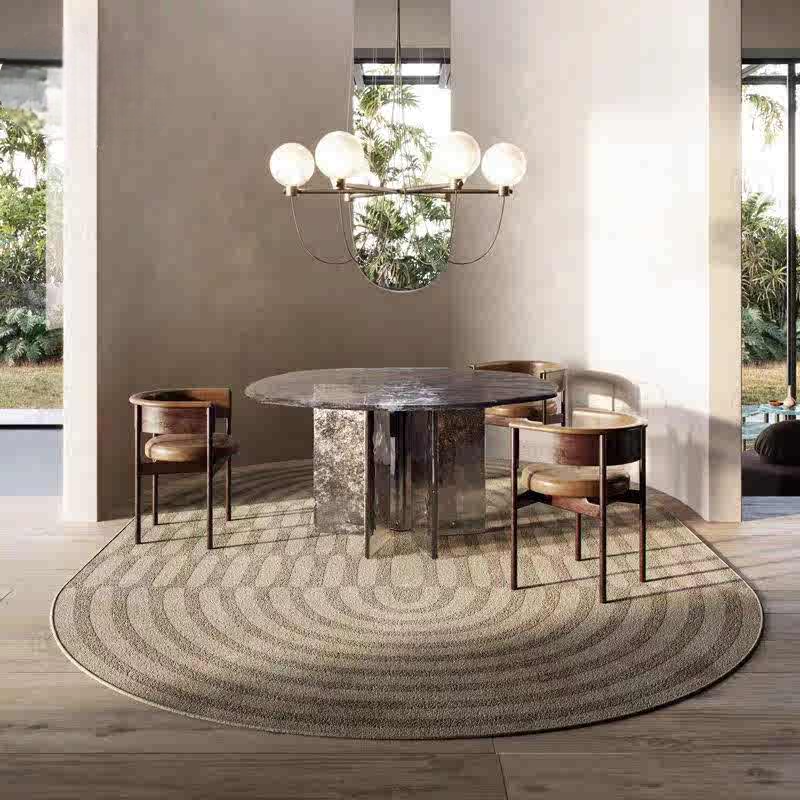 Modern Designer Ripple-Edge Gradient Acrylic Dining Table, Custom Luxury Round Artistic Water Texture Table for Living or Dining Room