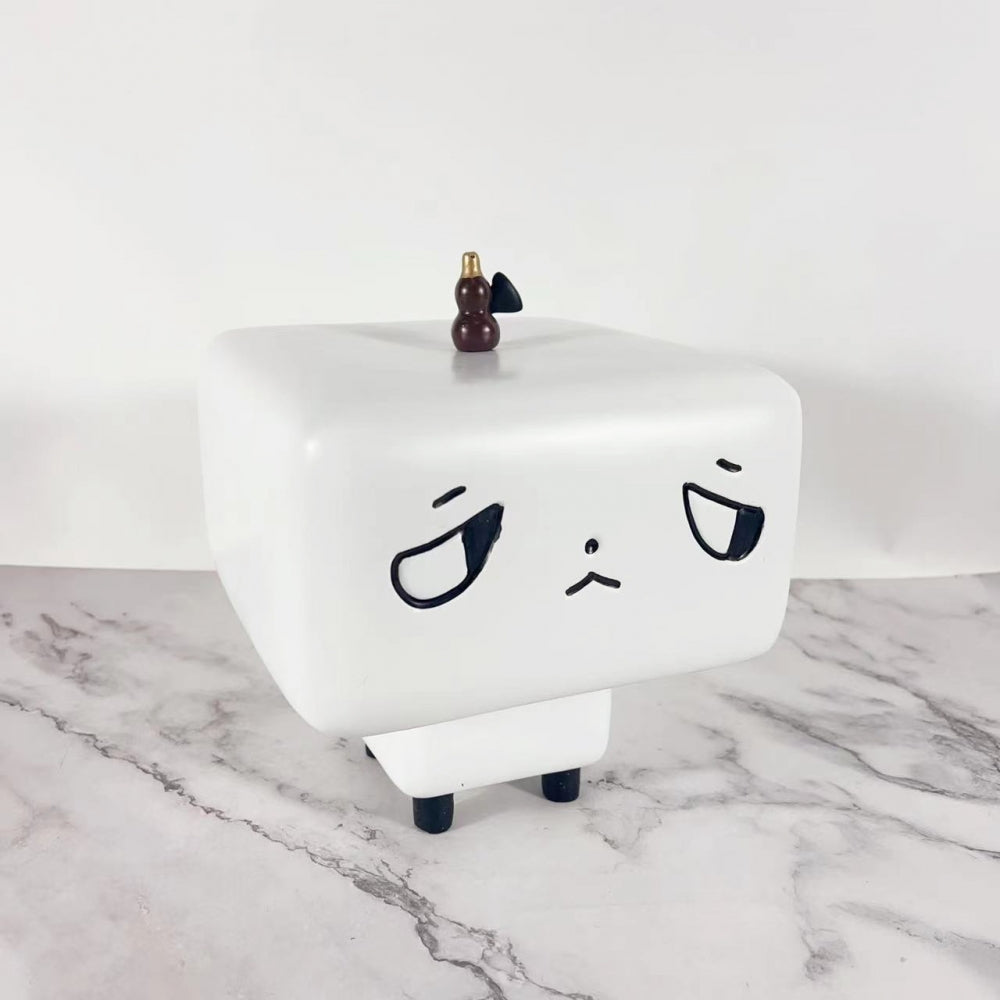 Cute Cartoon Expression Character Figurines – Modern Art Sculptures for Living Room, Bedroom & TV Console Decor