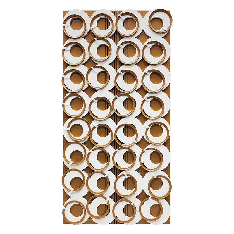 Luxury Modern Circular 3D Wood Relief Wall Art, Handcrafted Large Abstract Geometric Sculpture for Entryway, Villa, or Living Room, Unframed