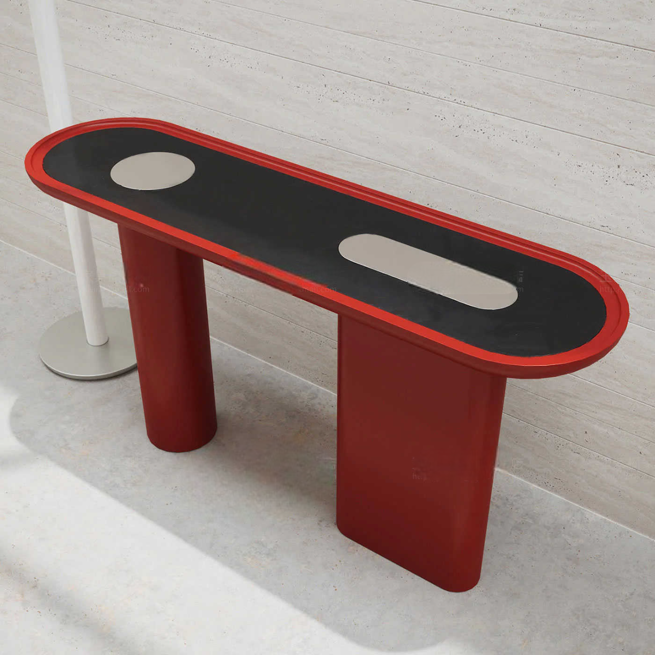 Luxury Minimalist Entryway Console Table, Modern Solid Wood Narrow Hallway Wall Table, High-End Designer Foyer Decor