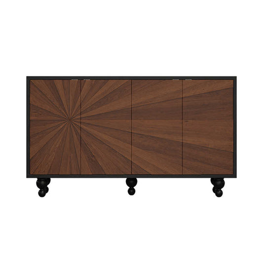 Wabi-Sabi Vintage Sideboard Console Cabinet, French Mid-Century Style Storage Unit, Entryway Buffet for Living Room, Dining Room, Hotel