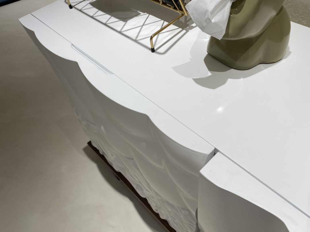 Italian Designer "Hercules" Sculptural Credenza, 3D Art Sideboard with Drawers, Entryway & Living Room Storage Cabinet