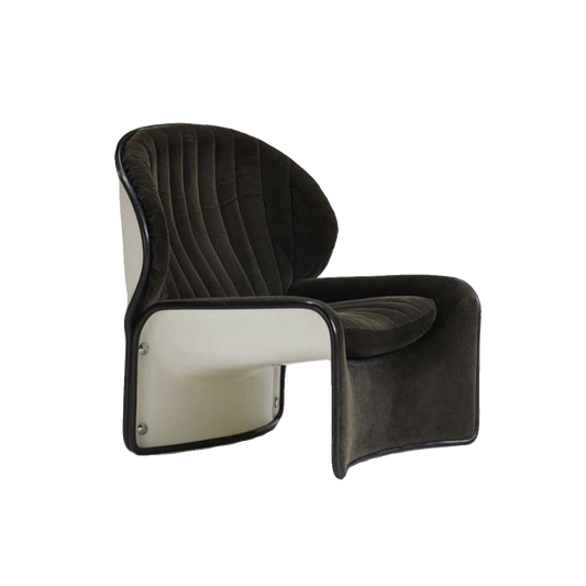 Contemporary Sculptural Accent Chair – Luxury Lotus-Inspired Design with Quilted Upholstery and Metal Frame, Designer Statement Furniture