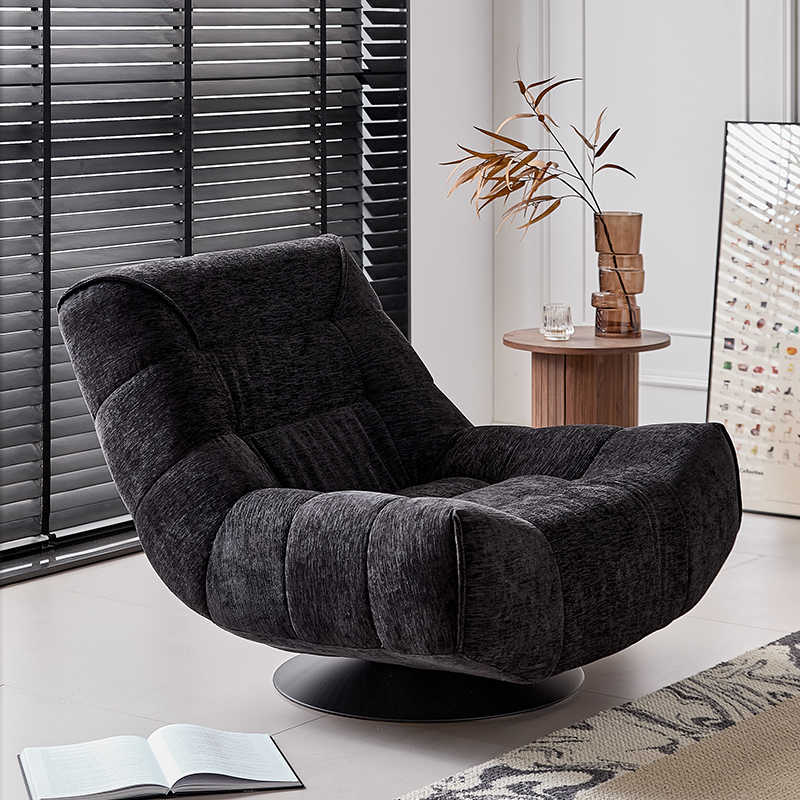 Designer Modern Swivel Lounge Chair, Minimalist Lazy Single Sofa for Home, Trendy Relaxation Accent