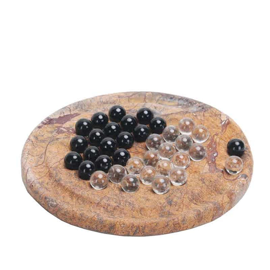 Luxury Modern Marble Go Game Set, Decorative Glass Bead Chess Board for Living Room, Entryway, Office, or Tabletop Display