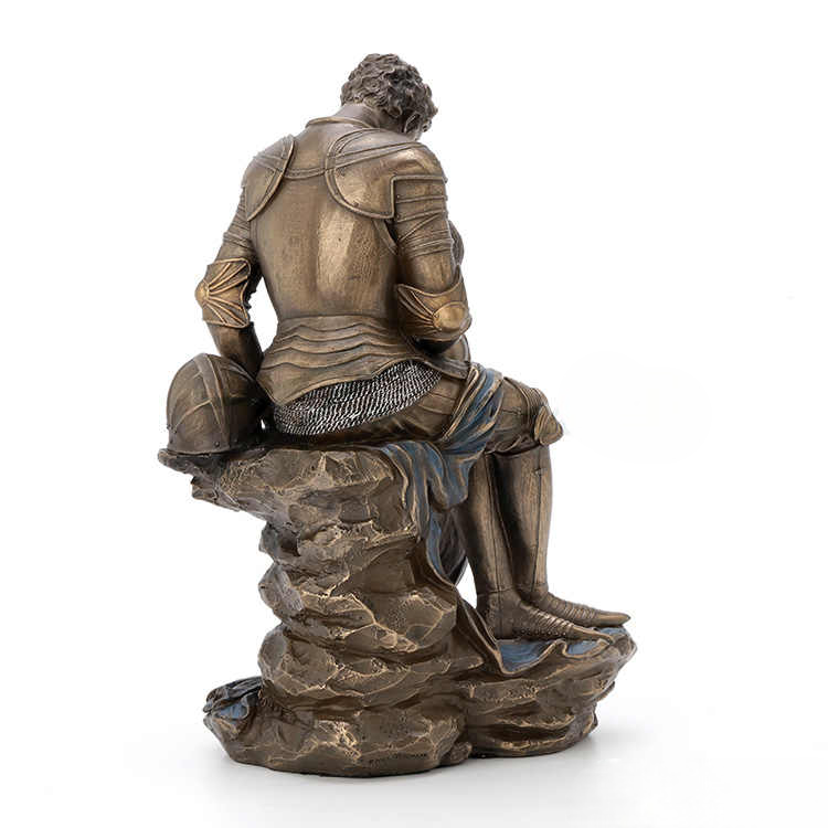 Greek Mythology Sculpture – Knight and Serpent Maiden Bronze Finish Statue, Luxury Decorative Figurine for Home or Gift