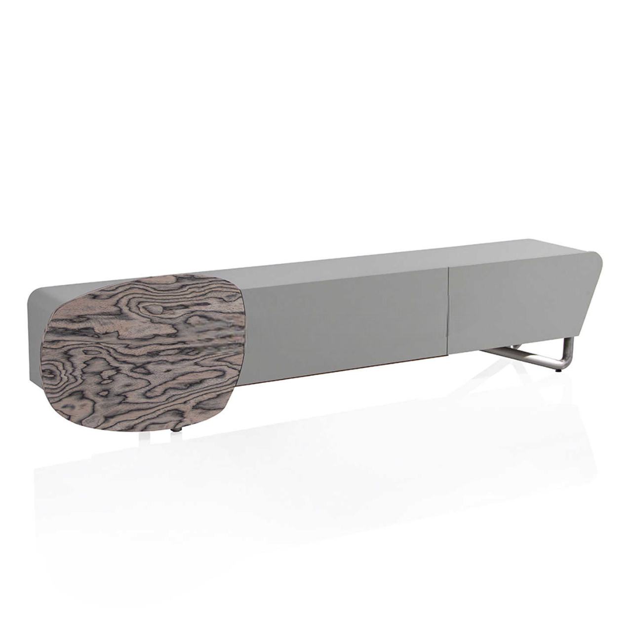Luxury Premium Solid Wood Floor TV Console New Model, Modern Living Room Storage Cabinet with Integrated Base