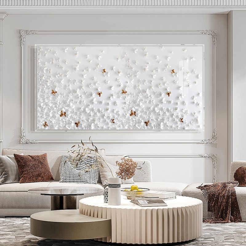 Light Luxury 3D Butterfly Wall Art – Handmade Leather Installation with Acrylic Case, Modern Living Room & Bedroom Decor