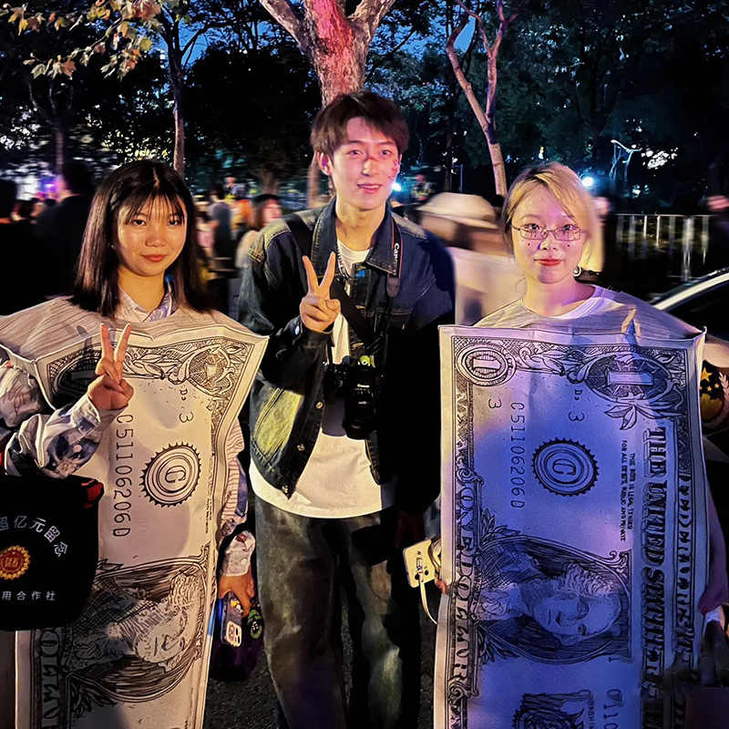 Funny US Dollar Bill Costume – Adult Money Currency Cosplay Tunic for Halloween, Parade & Performance