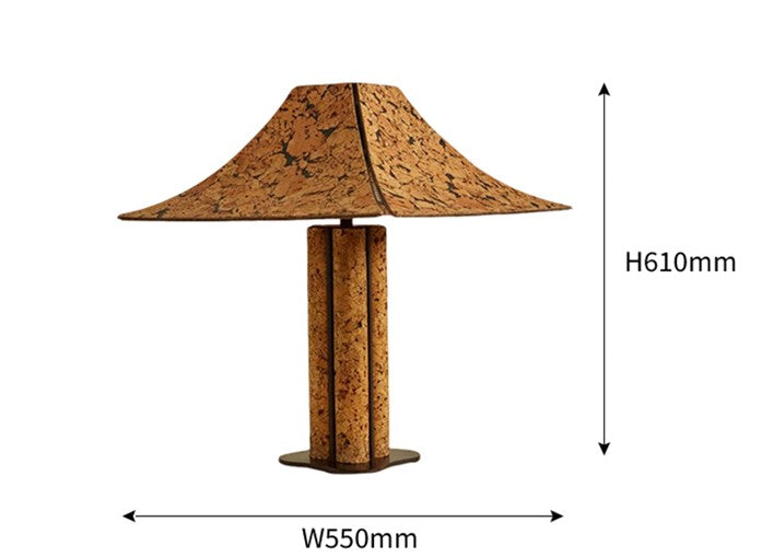 Vintage Artistic Table Lamp, High-End Designer Accent Light, Natural Wood and Metal for Villas, Tea Rooms, Living Spaces
