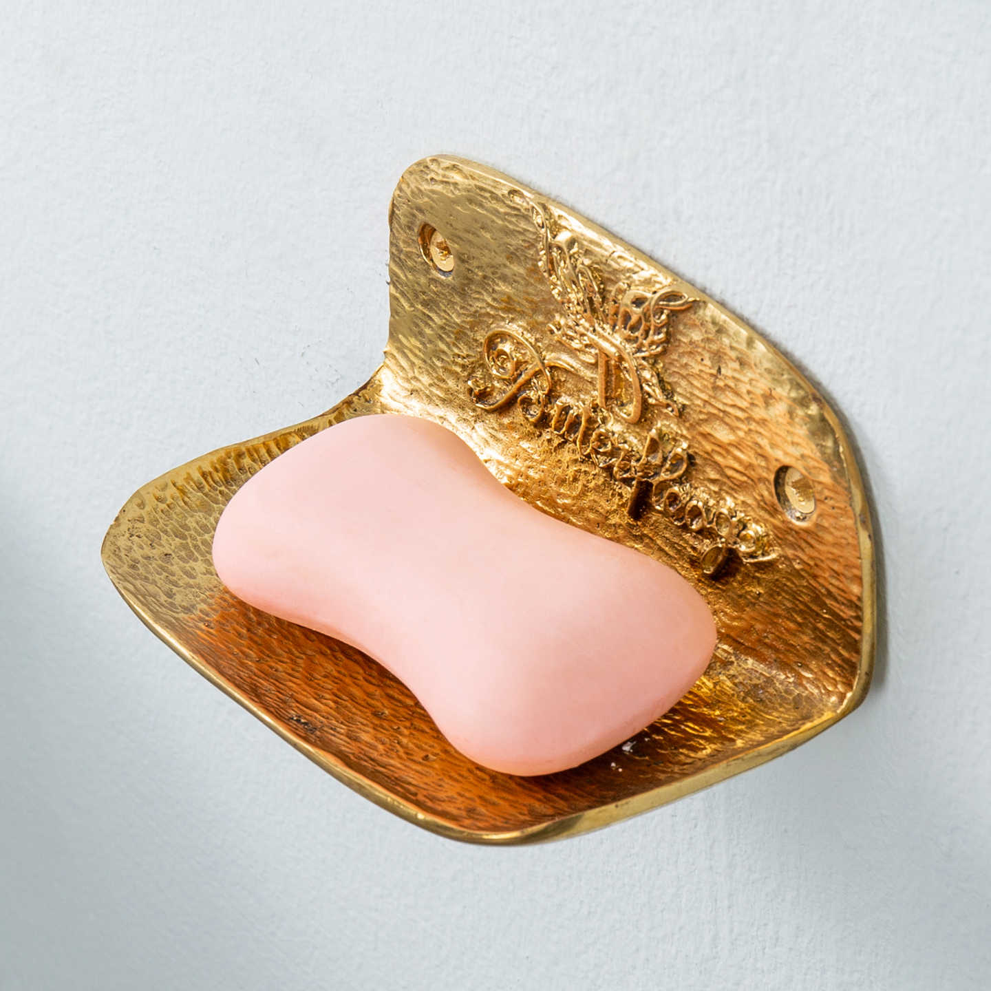 Brass Soap Dish Wall Mount – Handmade Luxury Gold Bathroom Soap Holder for Sink, Vanity, or Shower Decor