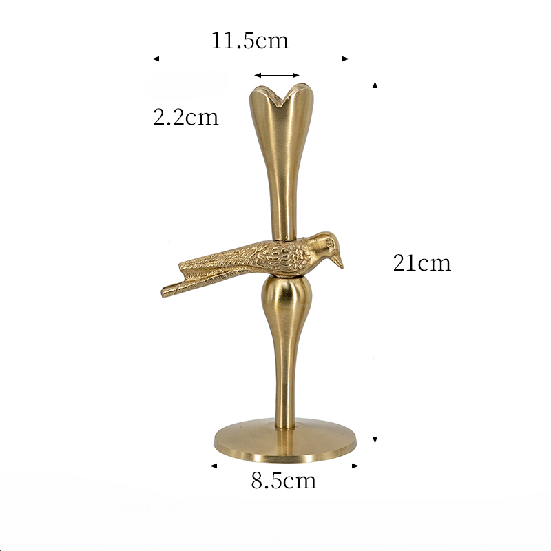 Gold Bird Tulip Candle Holder – Handcrafted Aluminum Decorative Centerpiece for Romantic Hotel, Dining, and Home Ambience
