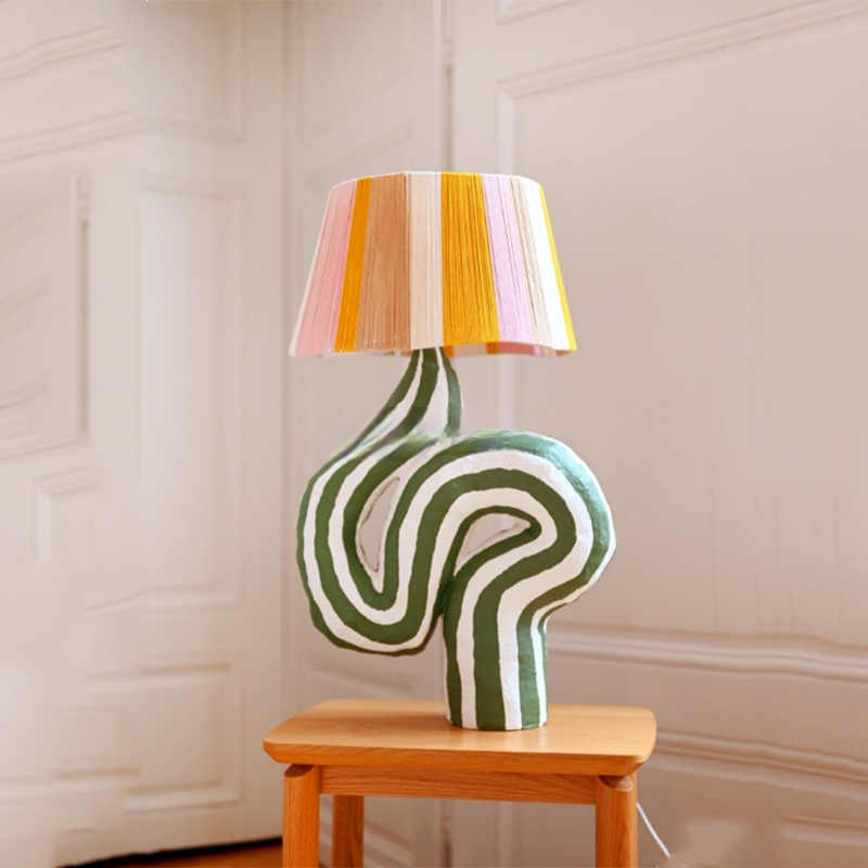 Modern Abstract Geometric Table Lamp, Designer Custom Creative Accent for Hotel, Living Room, Villa, or Bedroom