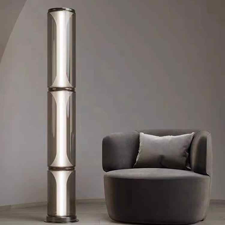 Modern Cylinder Floor Lamp, Luxury LED Ambient Light for Living Room, Villa, Showroom or Lounge