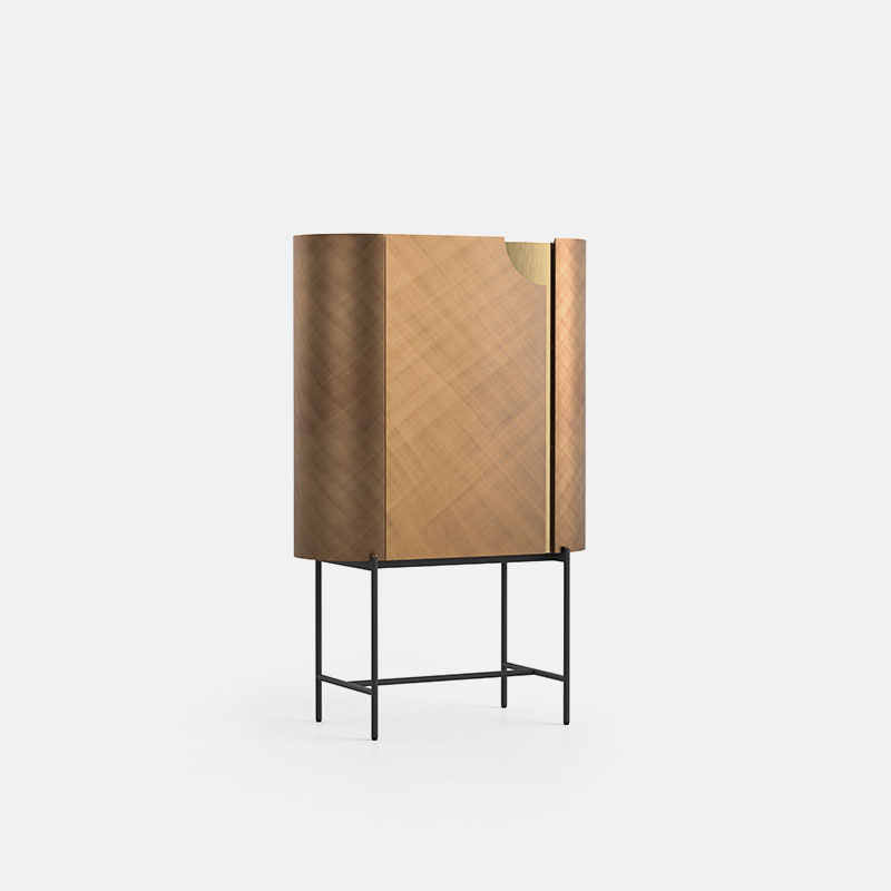 Minimalist High-Leg Sideboard Cabinet, Modern Luxury Storage Buffet for Living Room & Dining Room