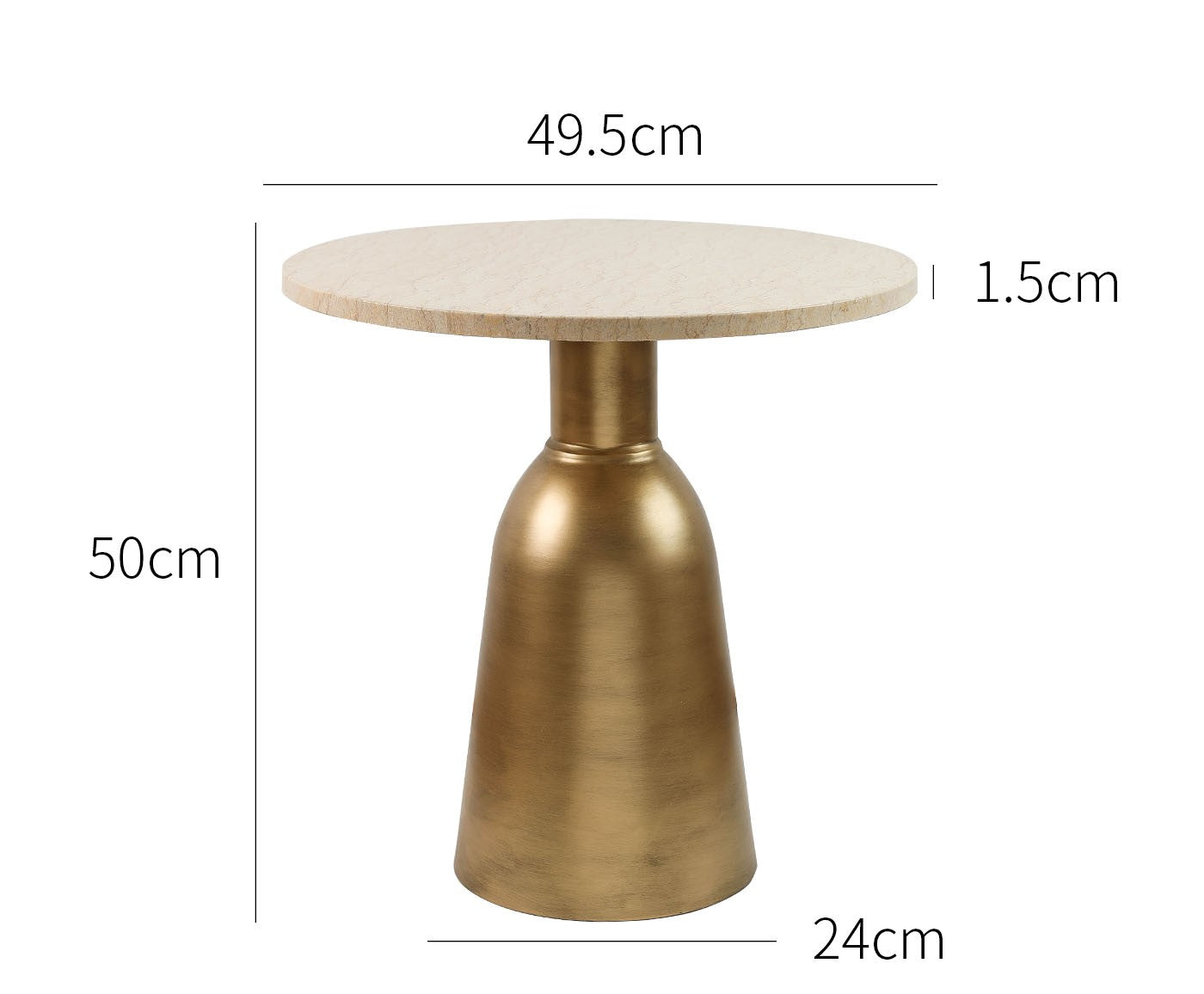 Marble & Gold Round Side Table, Modern Luxury Accent Table for Living Room, Sofa & Entryway – Designer Coffee Table