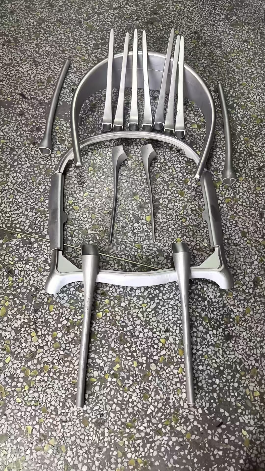 Italian Luxury Stainless Steel Dining Chair Frame – Modern Designer High-End Home Dining Seat Metal Structure
