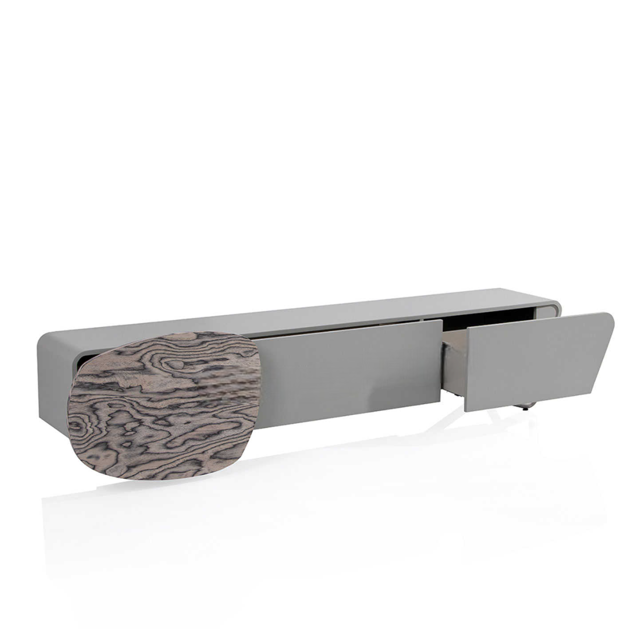 Luxury Premium Solid Wood Floor TV Console New Model, Modern Living Room Storage Cabinet with Integrated Base