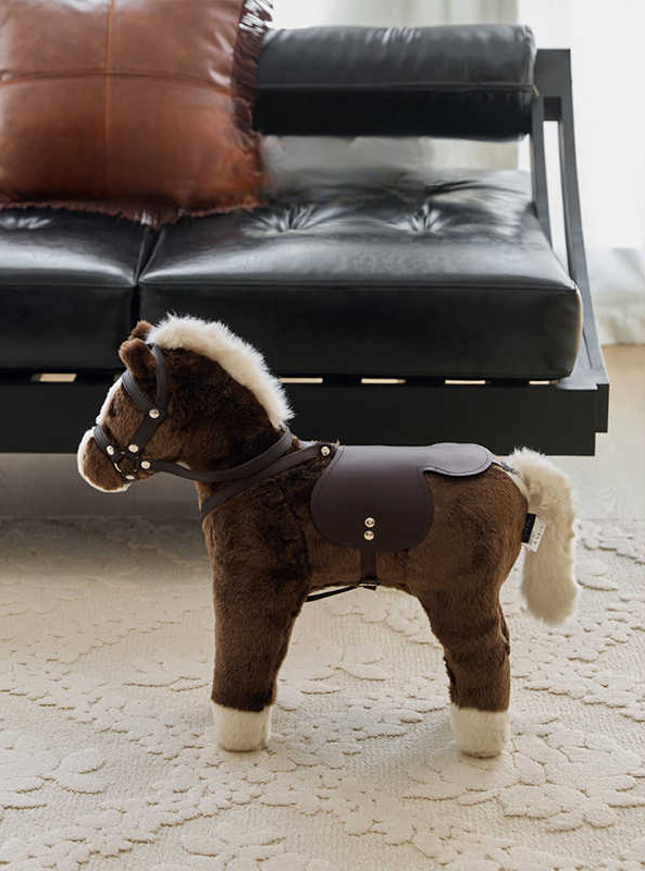 Little Brown Horse Plush Pillow – Novelty Pony Stuffed Animal Doll, Sofa Throw, Cute Home Decor, Housewarming/Birthday Gift